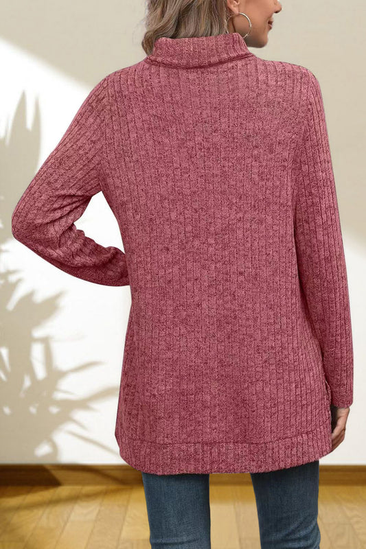 Turtleneck High Low Top - Classique Collection