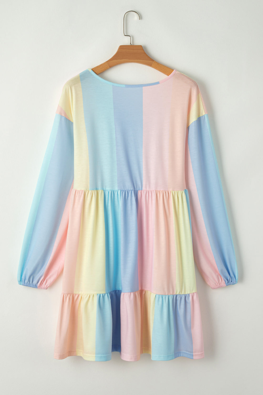 Color Block Long Sleeve Mini Dress - Classique Collection