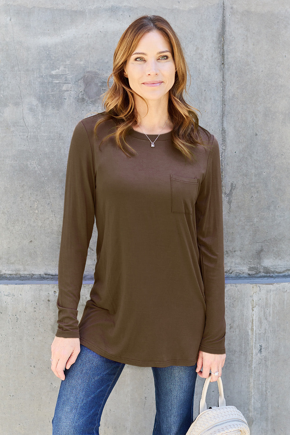 Basic Bae Full Size Round Neck Long Sleeve Top - Classique Collection