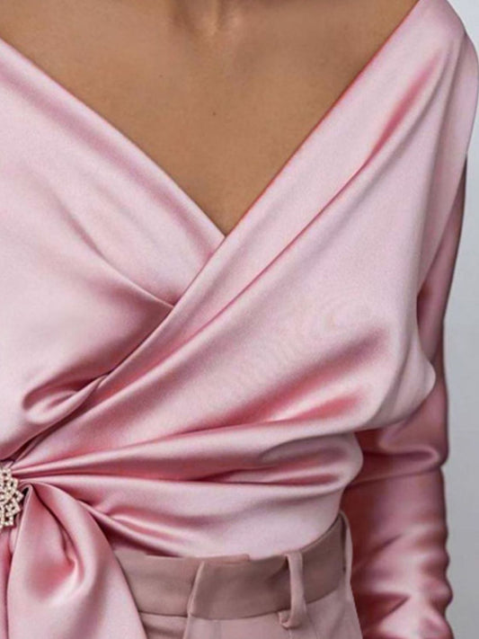 Surplice Long Sleeve Blouse - Classique Collection