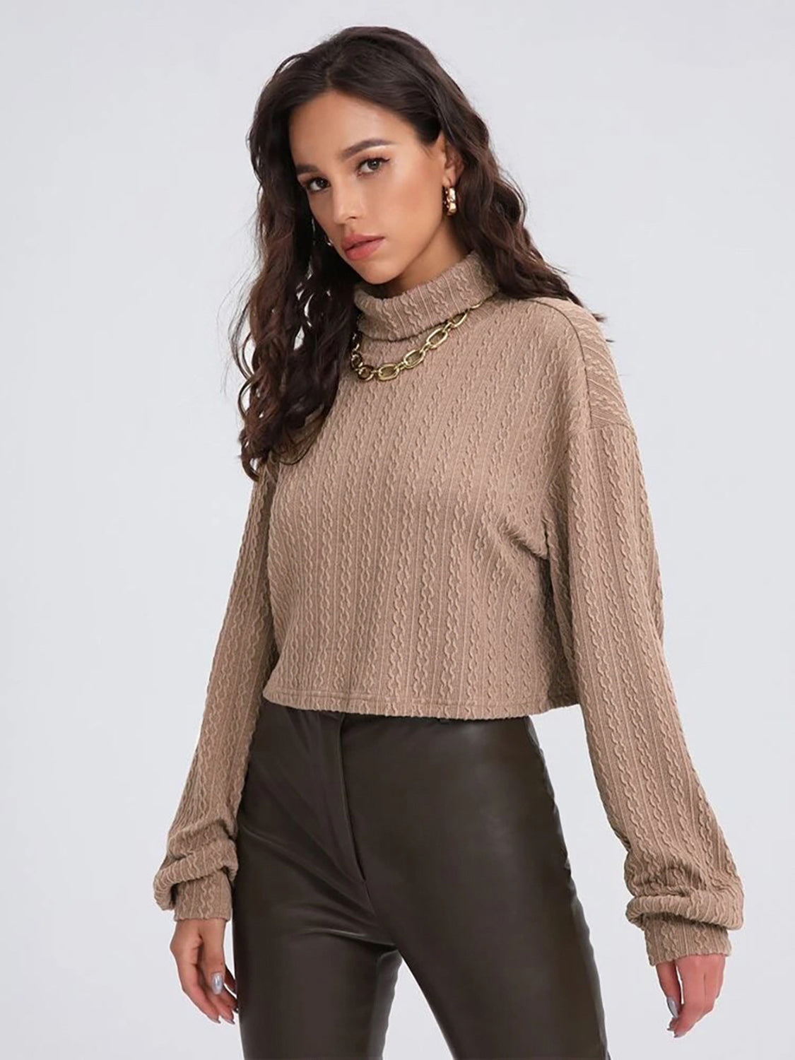 Turtleneck Long Sleeve Top - Classique Collection