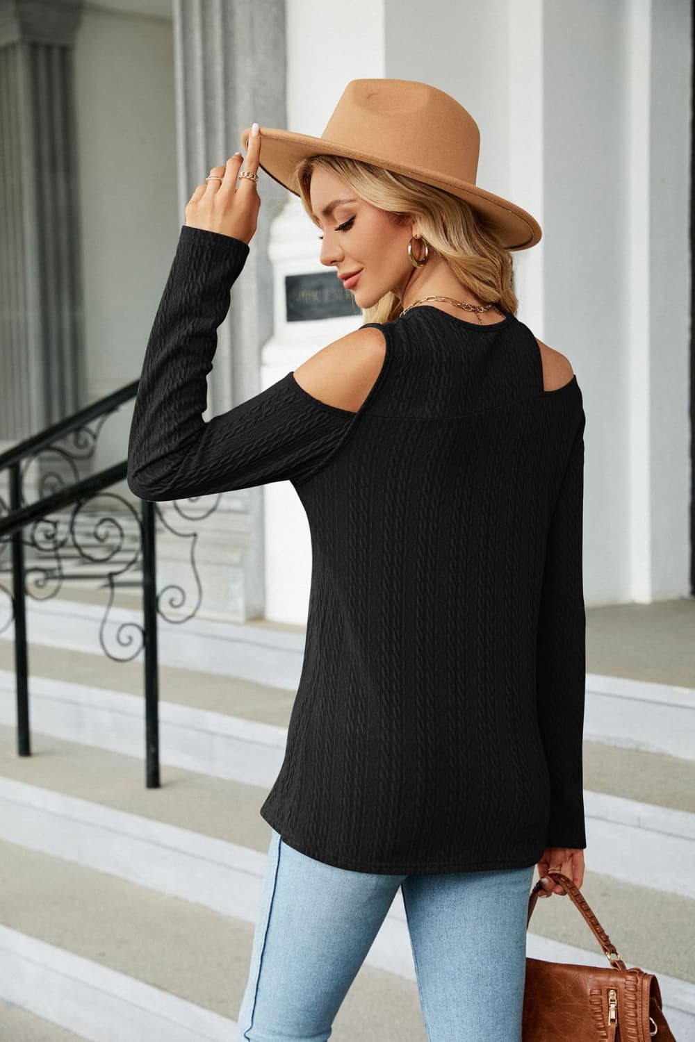 Dropped Shoulder Long Sleeve Blouse - Classique Collection