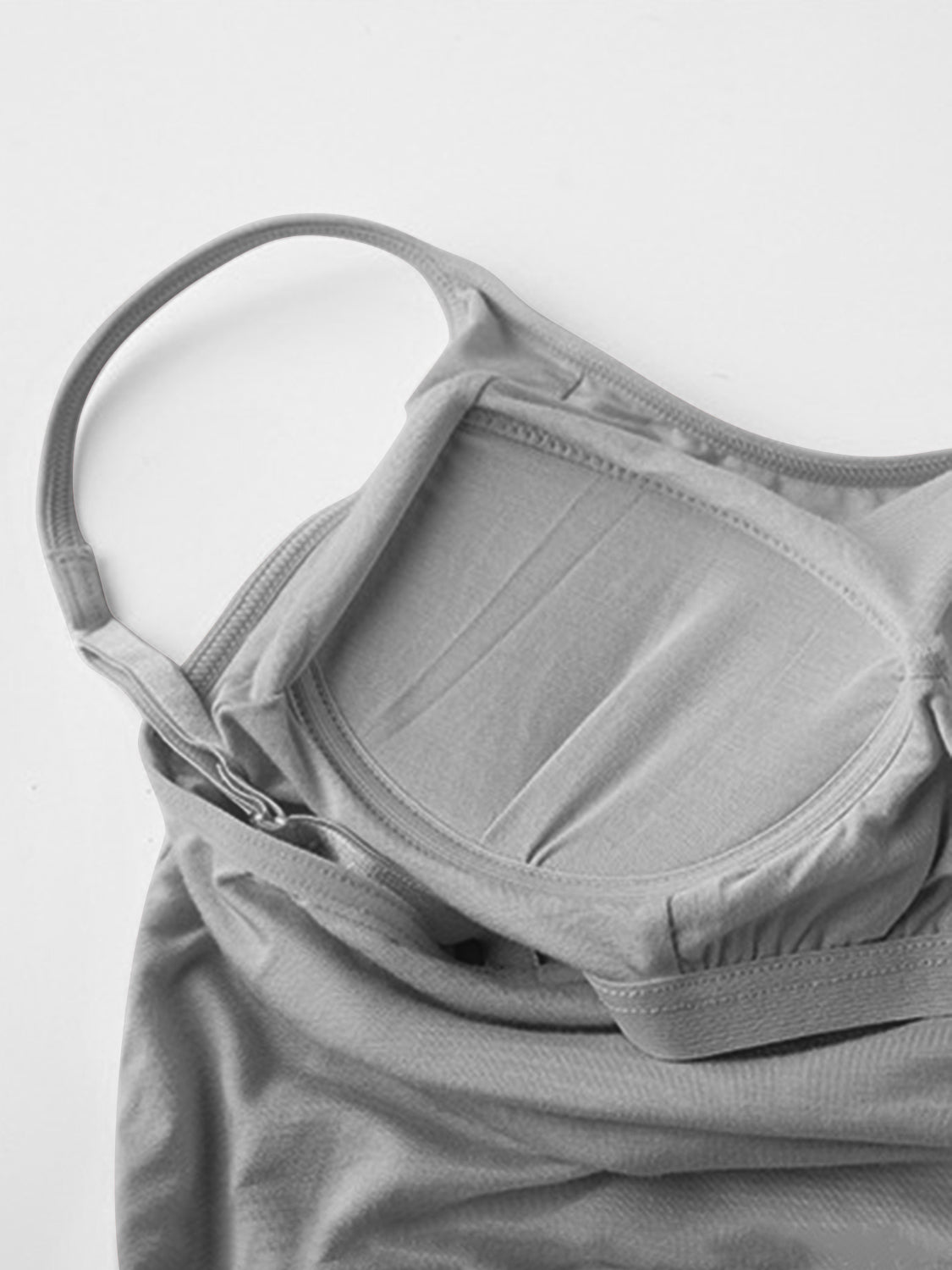 Round Neck Spaghetti Strap Cami Dress with Bra - Classique Collection