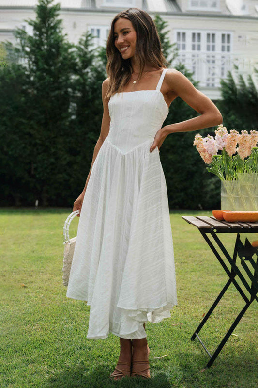 Square Neck Wide Strap Cami Dress - Classique Collection