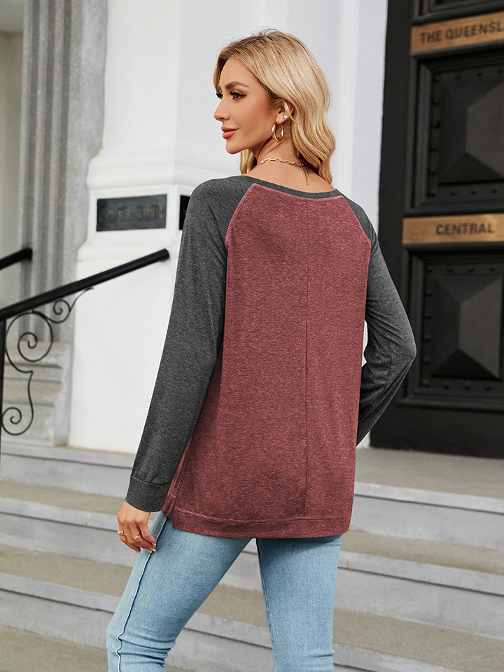 Round Neck Raglan Sleeve T-Shirt - Classique Collection
