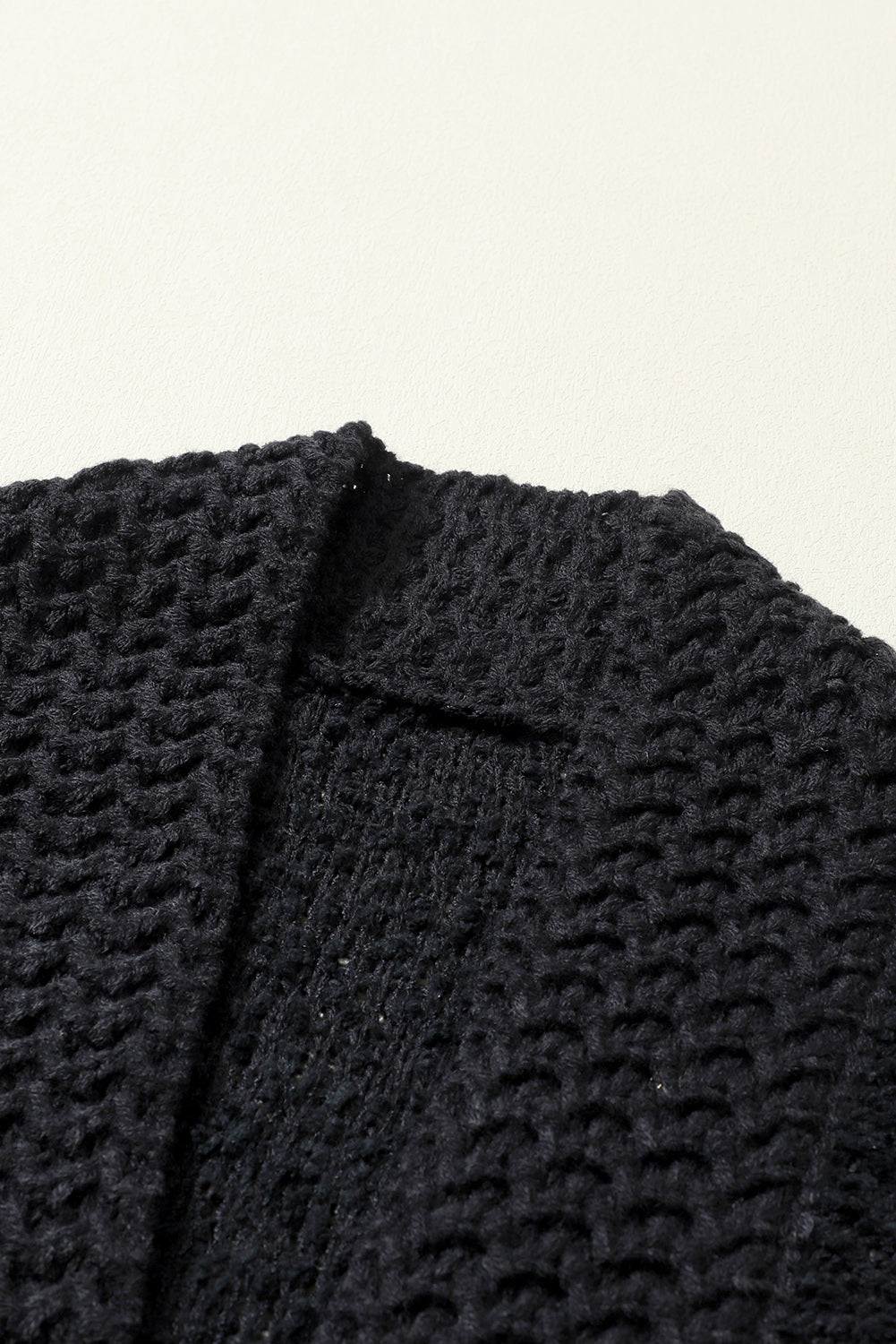 Solid Color Open Front Cardigan - Classique Collection