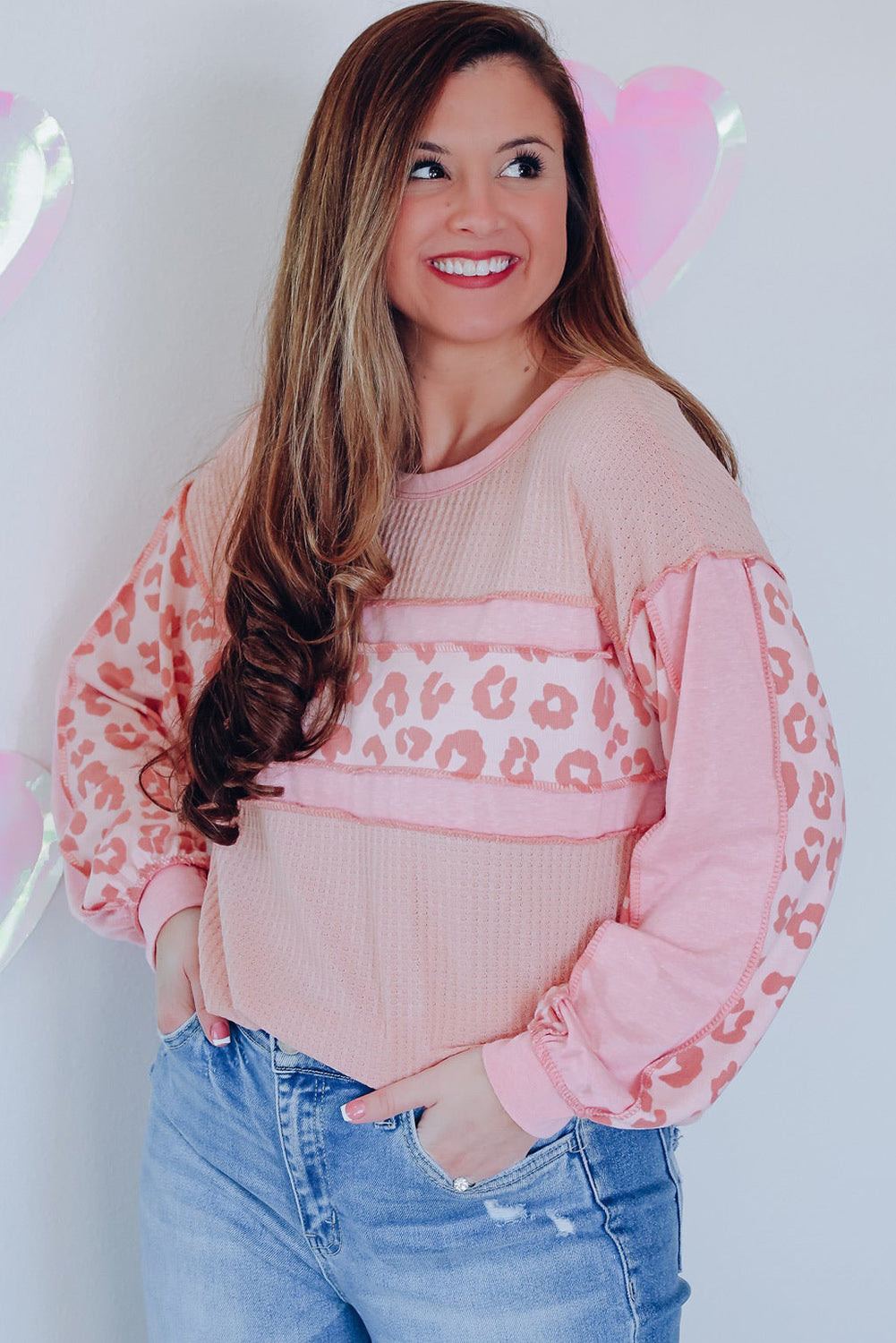 Leopard Exposed Seam Blouse - Classique Collection