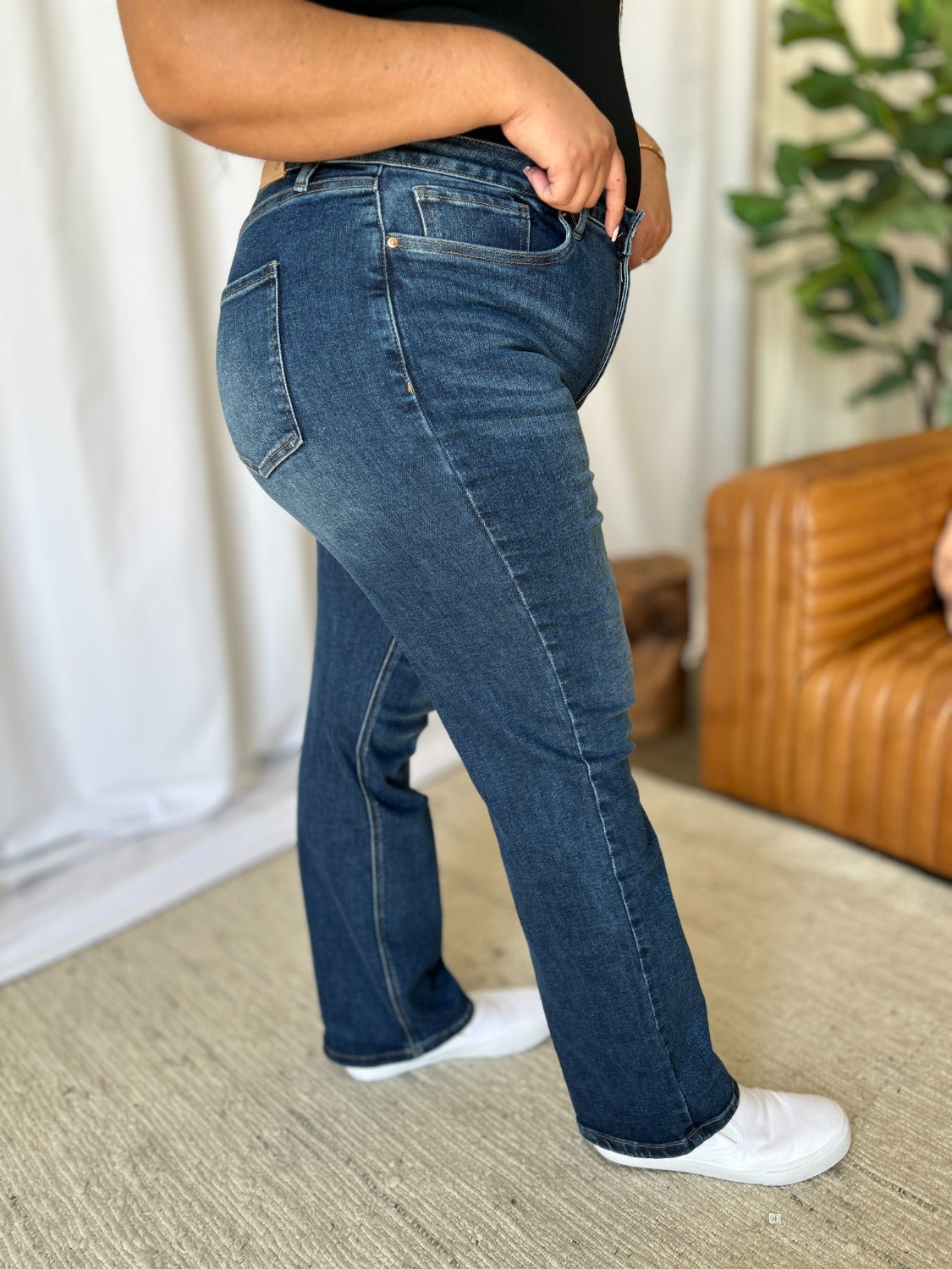 RFM Full Size High Rise Straight Tummy Control Jeans - Classique Collection