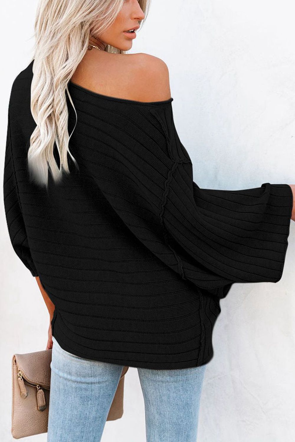 Round Neck Long Sleeve Knit Top - Classique Collection