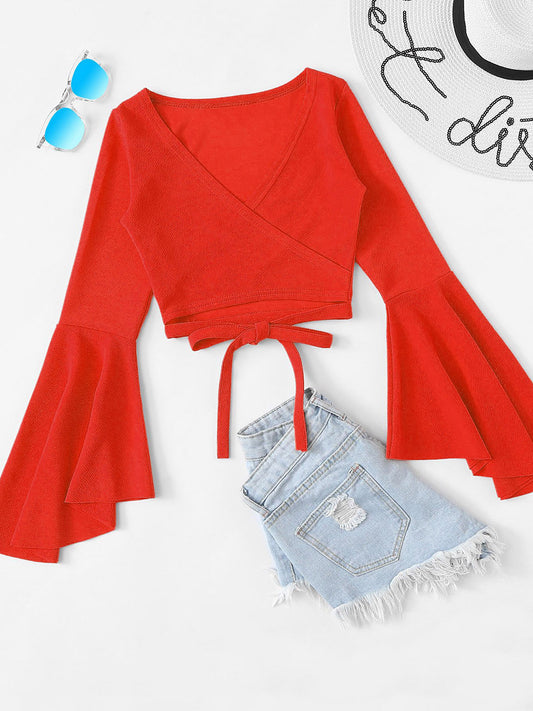 Tied Flare Sleeve Top - Classique Collection