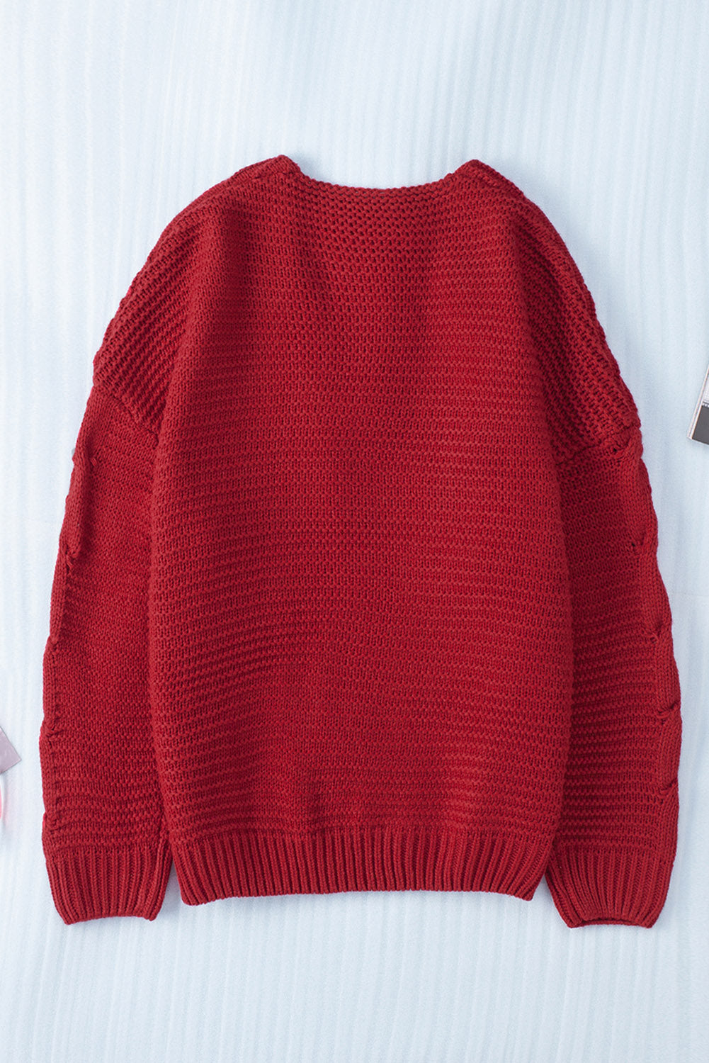 Cable-Knit Open Front Cardigan - ClassiQ