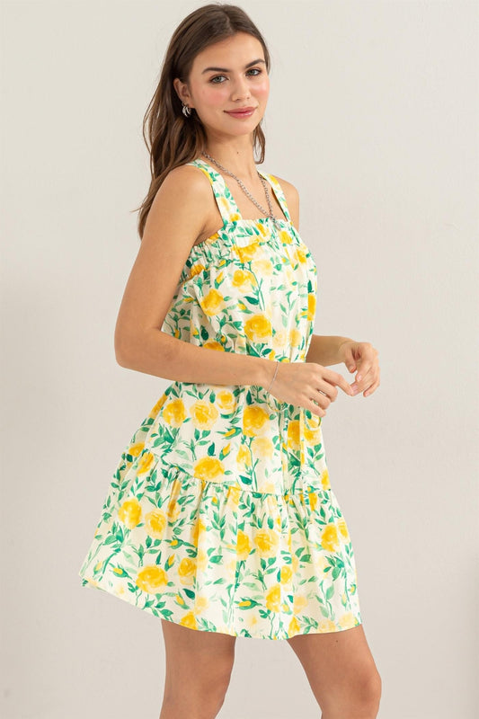 HYFVE Floral Tie Shoulder Mini Dress - Classique Collection