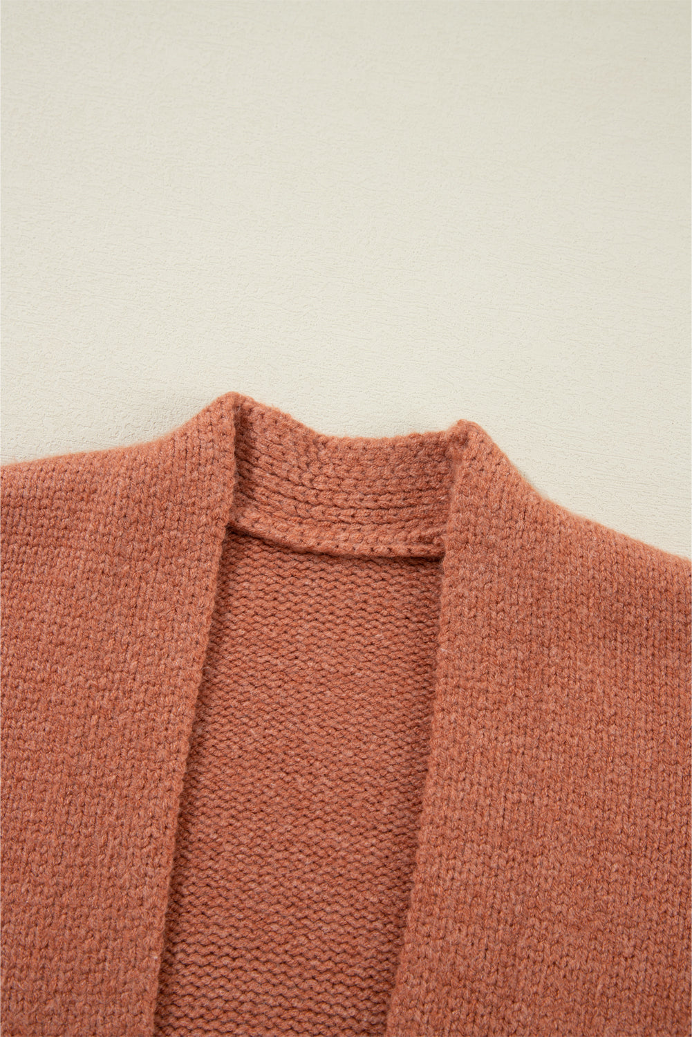 Slit Open Front Dropped Shoulder Cardigan - ClassiQ