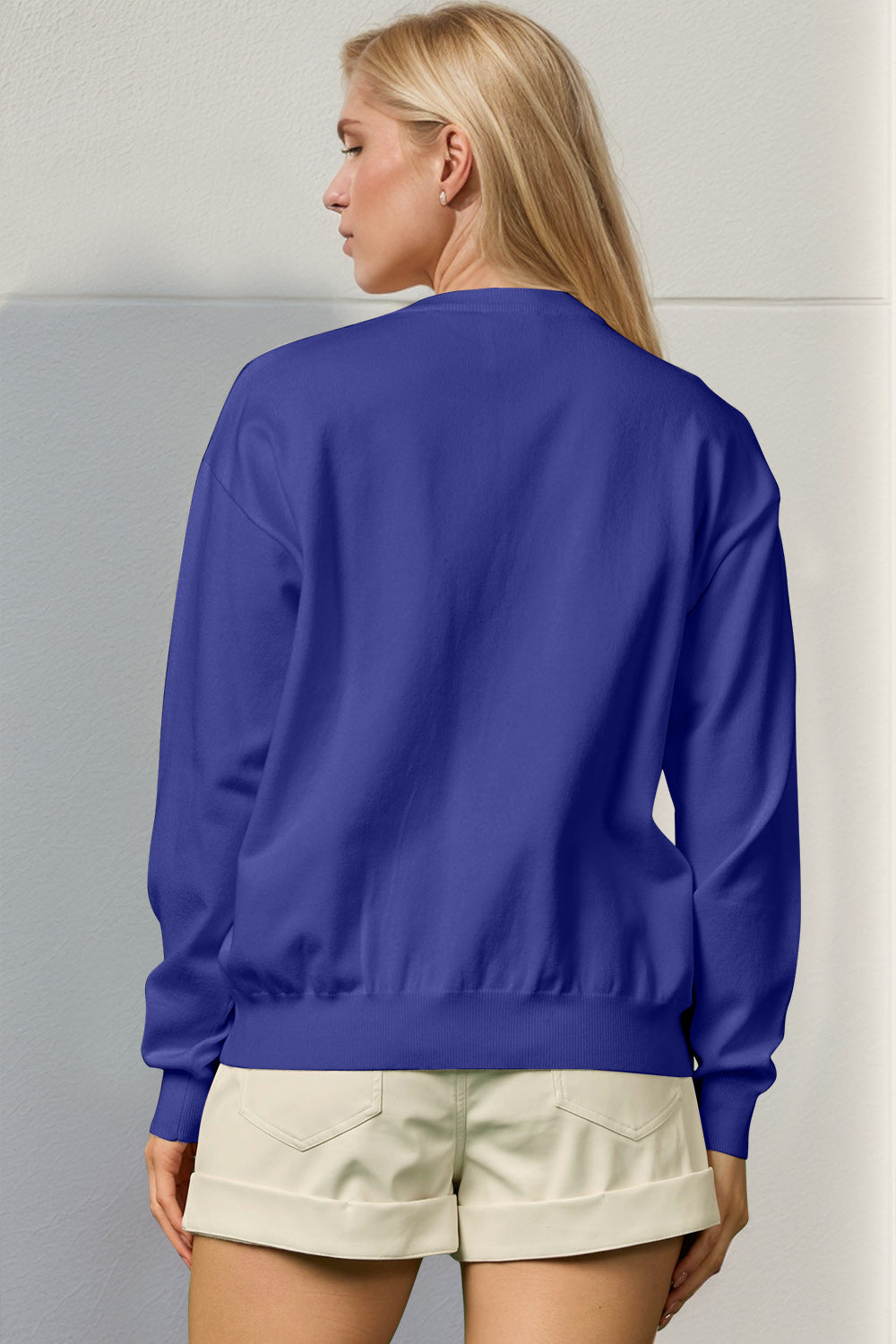 Double Take Full Size Sequin Nutcracker Long Sleeve Sweater - ClassiQ