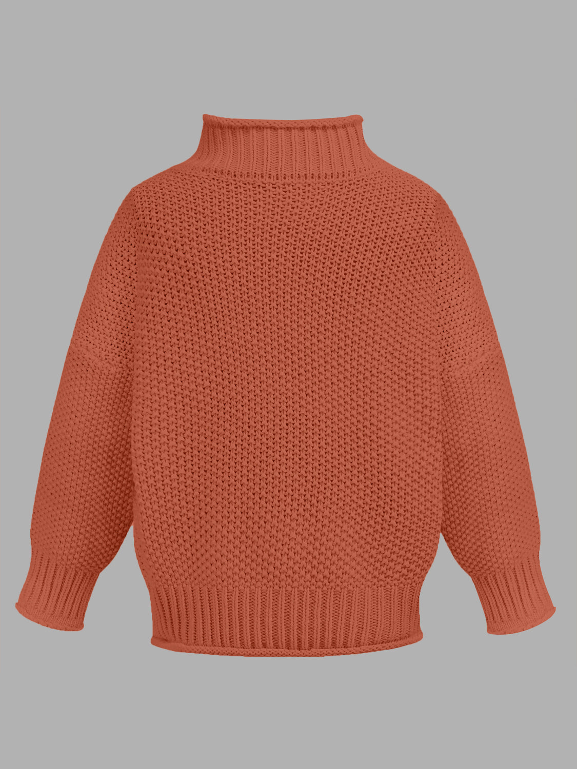 Turtleneck Long Sleeve Sweater - ClassiQ
