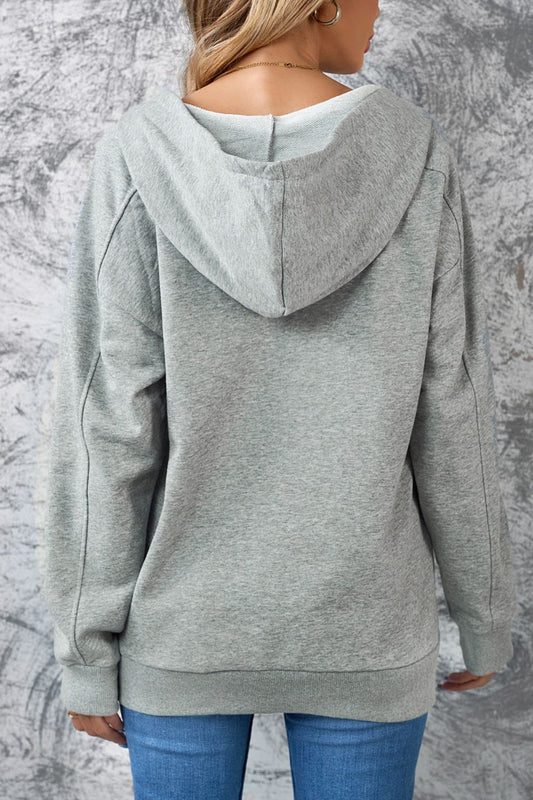 Lace Up Long Sleeve Hoodie - Classique Collection