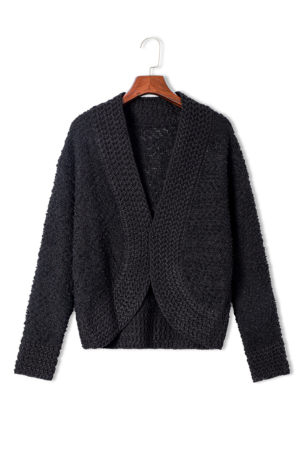 Solid Color Open Front Cardigan - Classique Collection