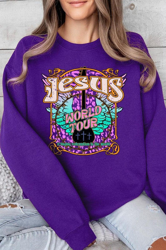 Jesus World Tour Graphic Fleece Sweatshirts - Classique Collection