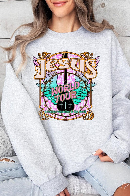 Jesus World Tour Graphic Fleece Sweatshirts - Classique Collection