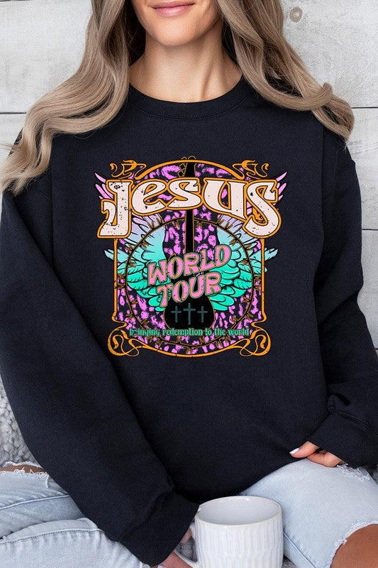 Jesus World Tour Graphic Fleece Sweatshirts - Classique Collection