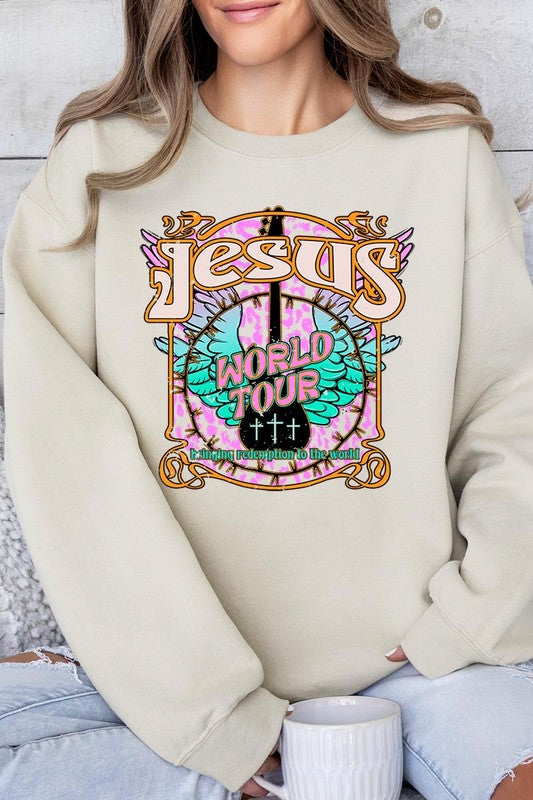 Jesus World Tour Graphic Fleece Sweatshirts - Classique Collection