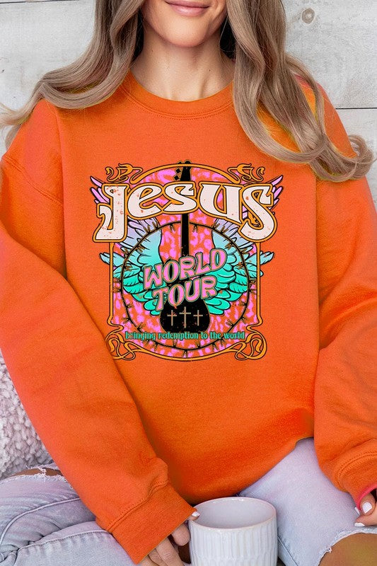 Jesus World Tour Graphic Fleece Sweatshirts - Classique Collection