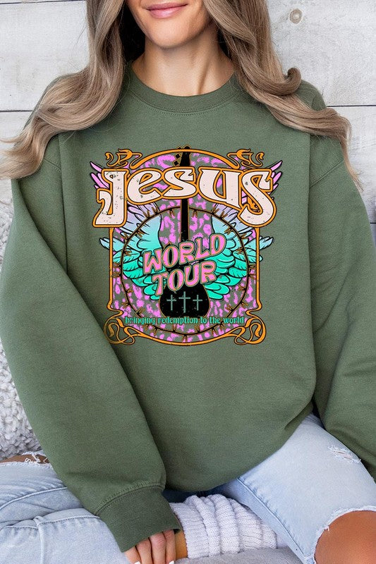 Jesus World Tour Graphic Fleece Sweatshirts - Classique Collection
