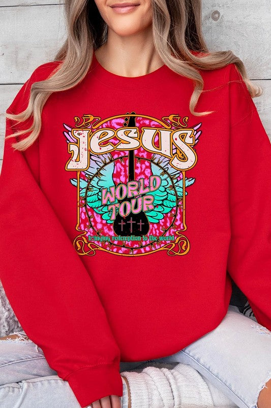 Jesus World Tour Graphic Fleece Sweatshirts - Classique Collection