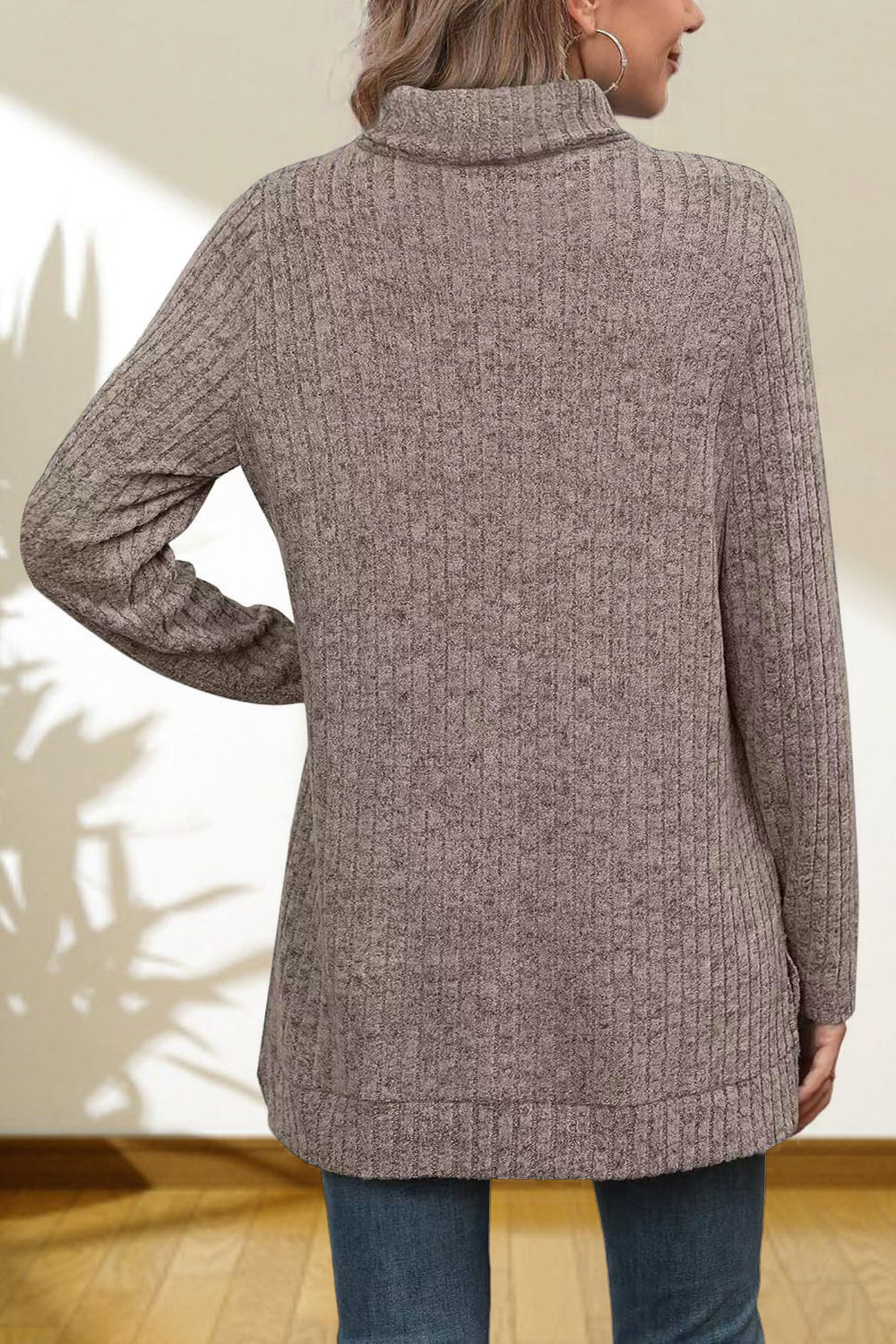 Turtleneck High Low Top - Classique Collection