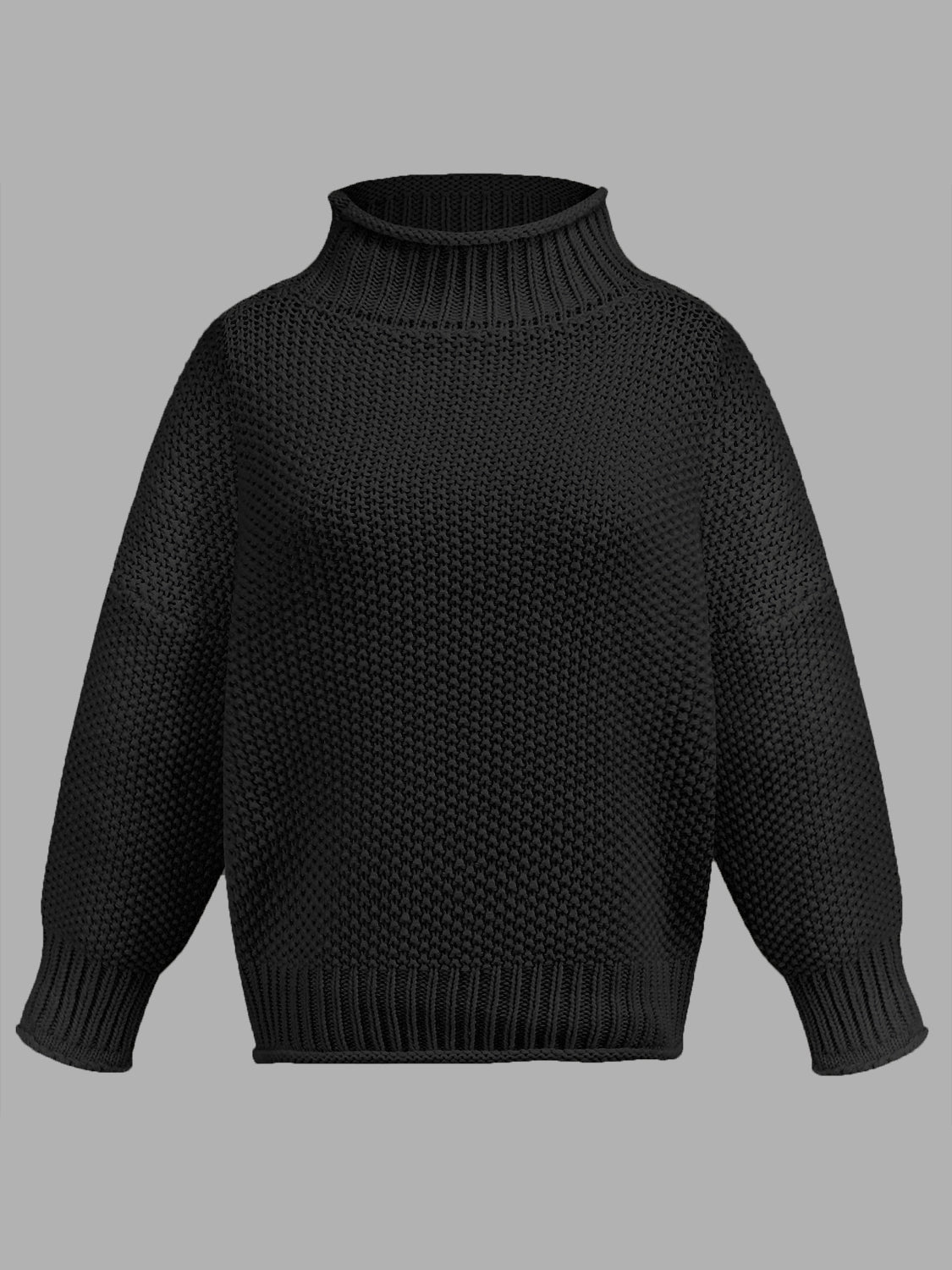 Turtleneck Long Sleeve Sweater - ClassiQ