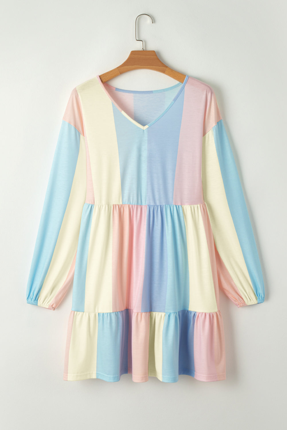 Color Block Long Sleeve Mini Dress - Classique Collection