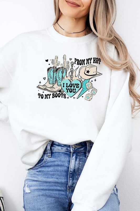 From My Hat to Boots Graphic Plus Sweatshirt - Classique Collection