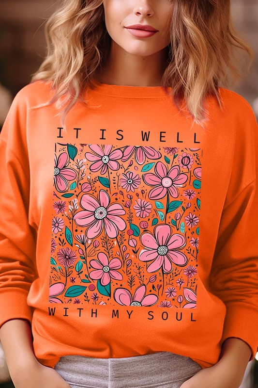 It Is Well With My Soul Graphic Fleece Sweatshirts - Classique Collection