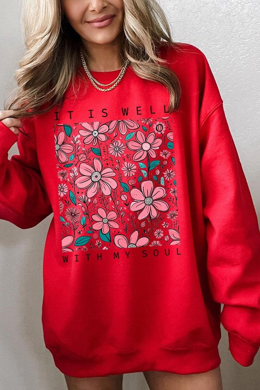 It Is Well With My Soul Graphic Fleece Sweatshirts - Classique Collection