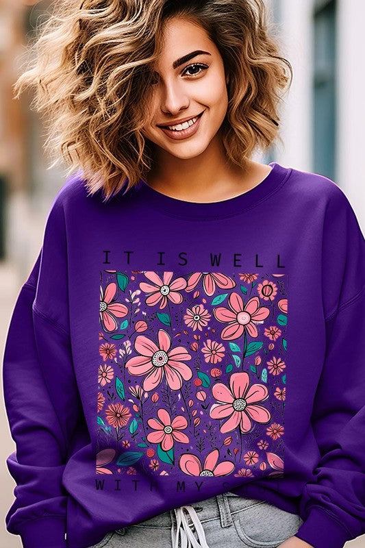 It Is Well With My Soul Graphic Fleece Sweatshirts - Classique Collection