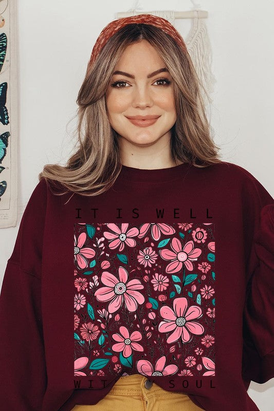 It Is Well With My Soul Graphic Fleece Sweatshirts - Classique Collection