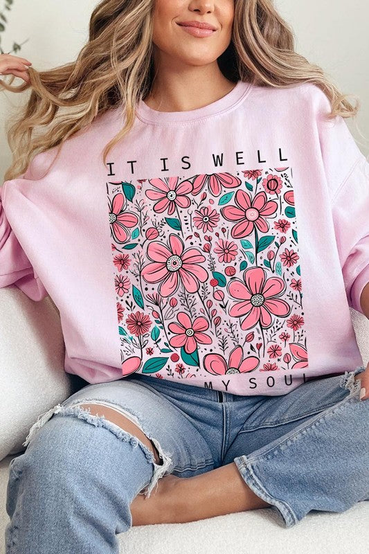 It Is Well With My Soul Graphic Fleece Sweatshirts - Classique Collection