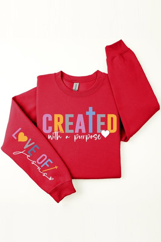 Created With a Purpose Fleece Sweatshirts - Classique Collection