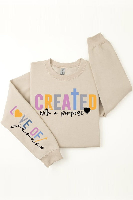 Created With a Purpose Fleece Sweatshirts - Classique Collection