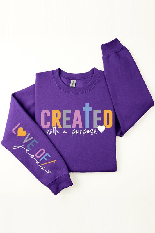Created With a Purpose Fleece Sweatshirts - Classique Collection