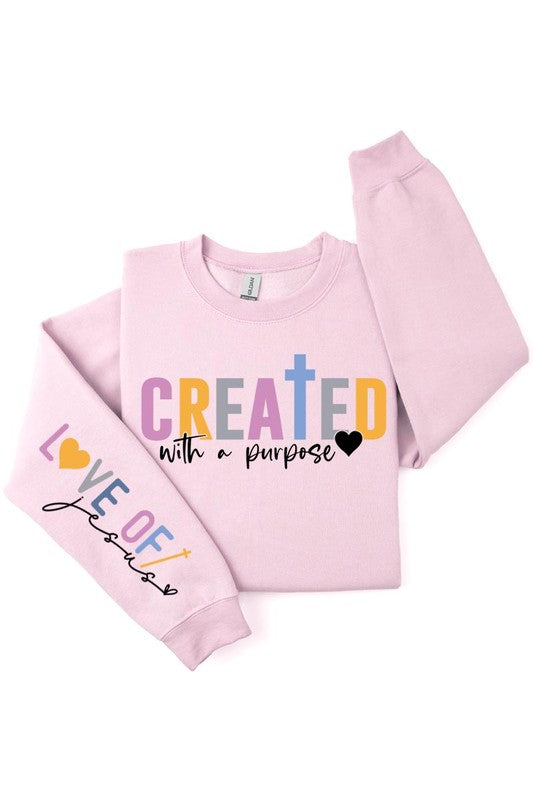 Created With a Purpose Fleece Sweatshirts - Classique Collection
