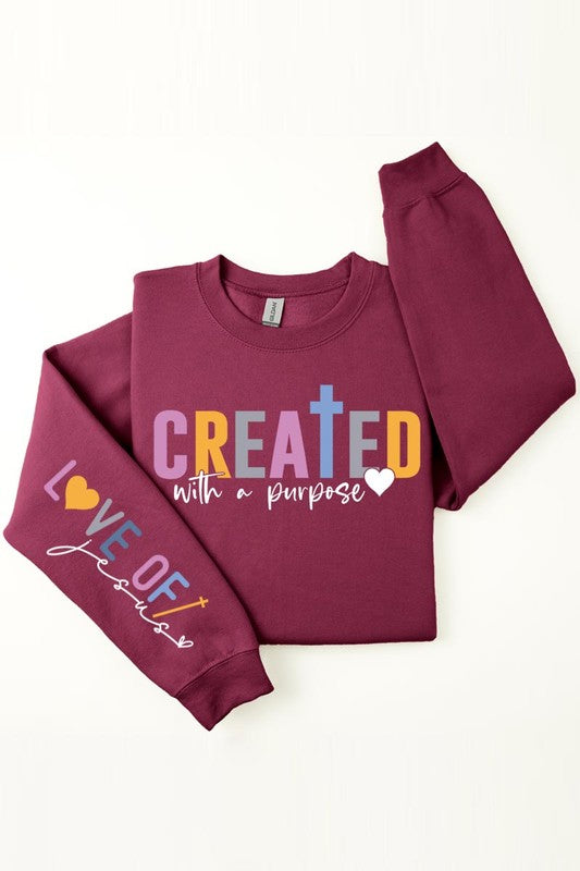 Created With a Purpose Fleece Sweatshirts - Classique Collection