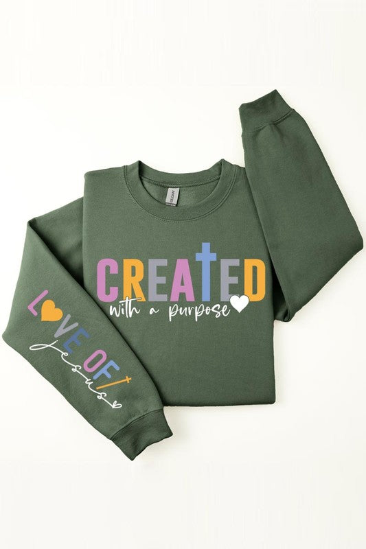 Created With a Purpose Fleece Sweatshirts - Classique Collection