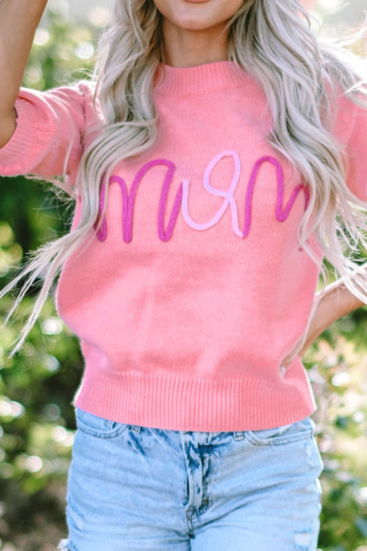 MOM Round Neck Half Sleeve Sweater - Classique Collection