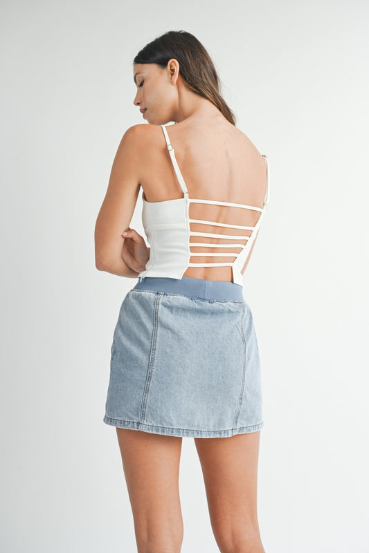 MABLE Strappy Back Cropped Cami - Classique Collection