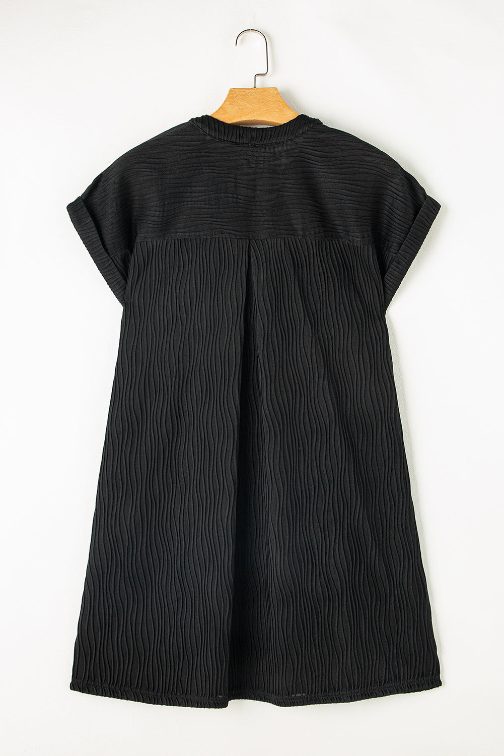 Textured Notched Cap Sleeve Dress - Classique Collection