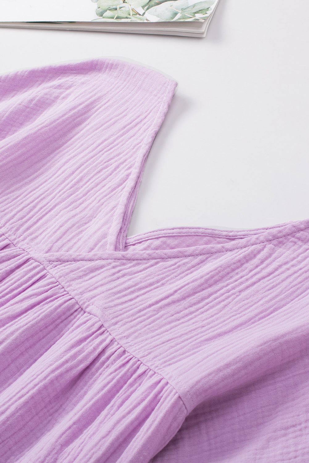 Dropped Shoulder V-Neck Blouse - Classique Collection