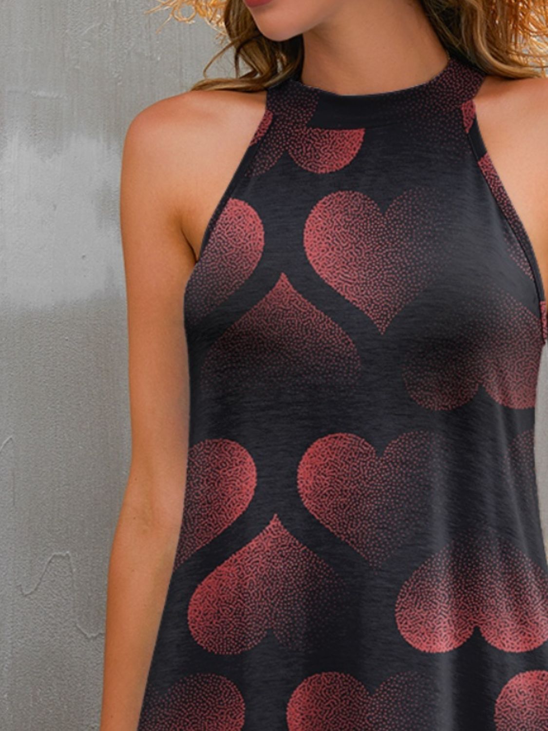 FAM-FAM Printed Grecian Neck Mini Dress - Classique Collection