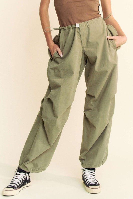 Davi & Dani Drawstring Baggy Pants with Pockets - Classique Collection