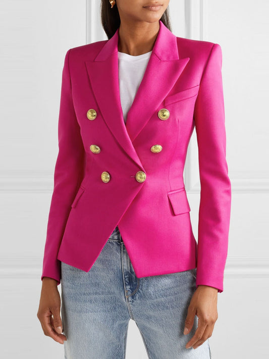 Lapel Collar Long Sleeve Blazer - Classique Collection